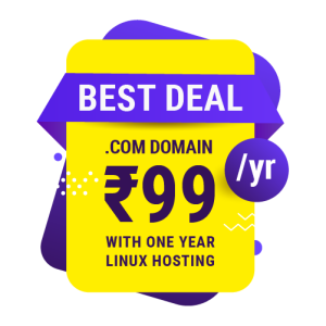 .COM Domain at ₹99/yr
