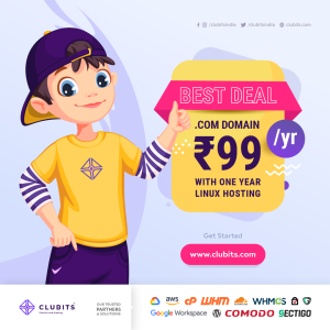 .COM Domain at ₹99/yr